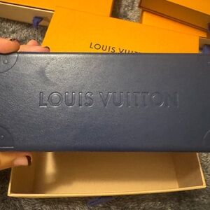 Louis Vuitton Navy Leather sunglasses box